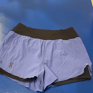 On Running Women's Athletic Shorts in Blue and Black NWOT